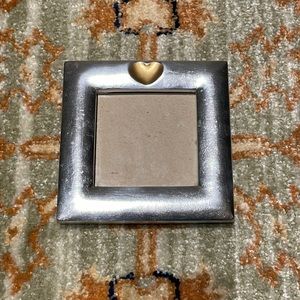 Vintage Rustic Metallic Photo Frame With Heart